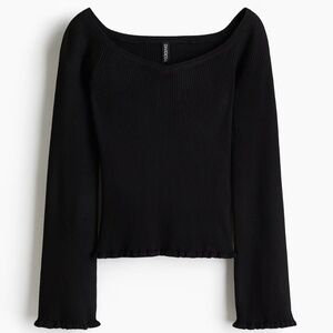 Rib Knit Off The Shoulder Top